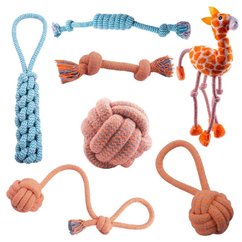 AllPetSolutions Rope Dog Toys, 7 Pack Bundle