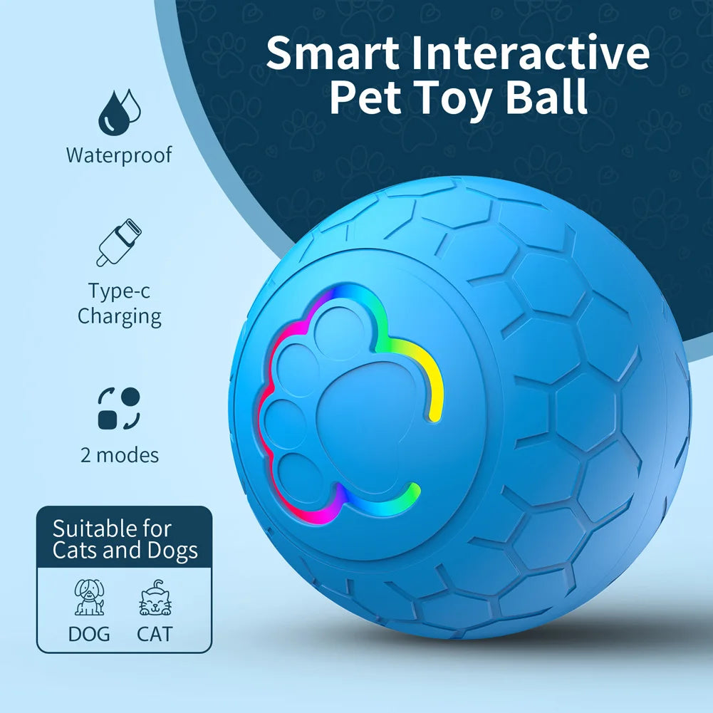 Smart Rechargeable Interactive Rolling Ball Dog Toy