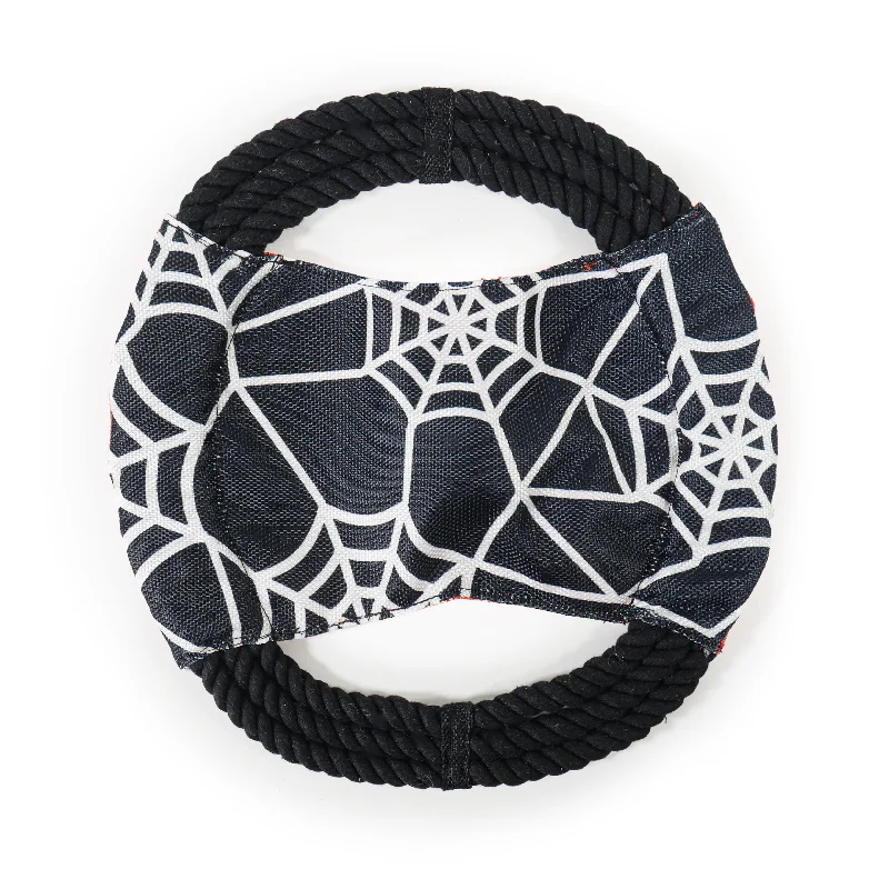 Spider Web Rope Frisbee Halloween Dog Toy