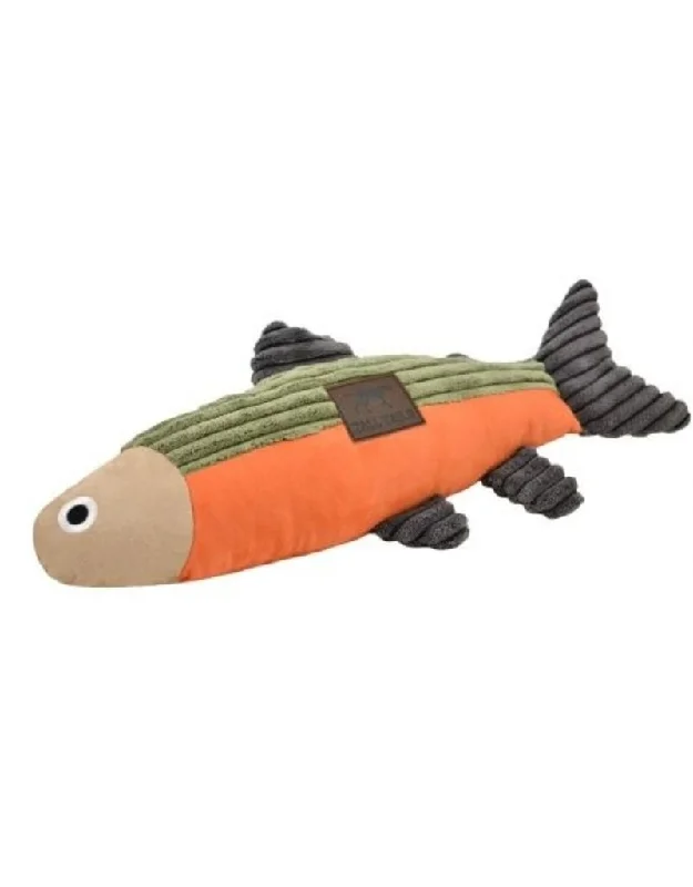 Tall Tails Plush FIsh Sage & Orange Dog Toy