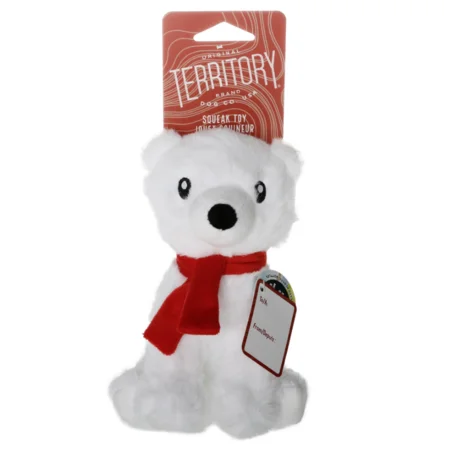 Territory Polar Bear Plush Holiday Dog Toy