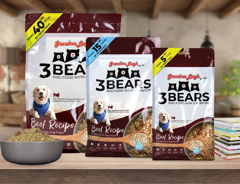 Best dog food for dogs with stomach sensitivity with limited ingredients-3 Bears Beef