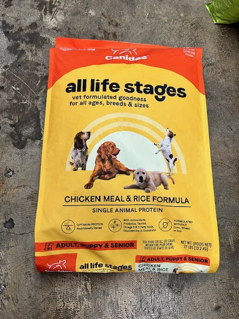 Best dog food for dogs with digestive issues with easily digestible protein-Canidae All Life Stages Chicken and Rice ; Dog Food ;  27 lb bag