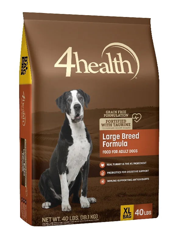 Gluten-free dog food with brown rice for balanced nutrition and energy-4health Grain Free Large Breed Dry Dog Food, 40 lb.