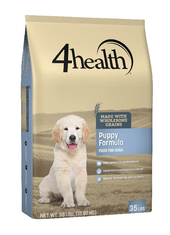 Grain-free dog food with quinoa and lentils for a nutritious, digestible meal-4health with Wholesome Grains Puppy Formula Dry Dog Food