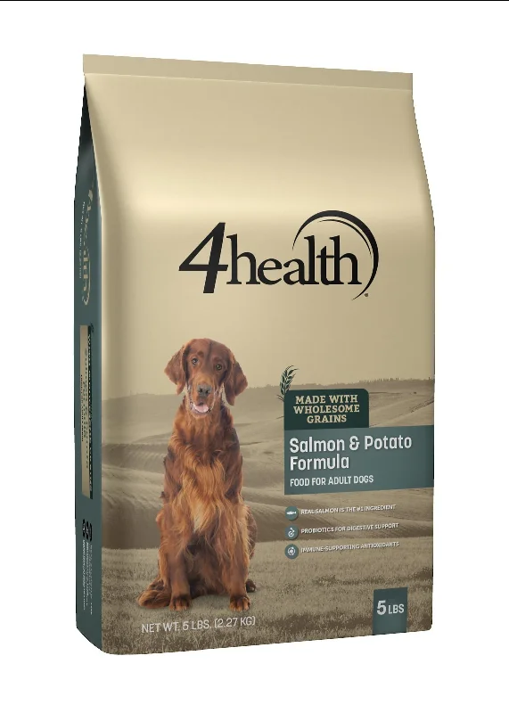 Best dog food for dogs with stomach sensitivity with limited ingredients-4health with Wholesome Grains Salmon & Potato Formula Adult Dry Dog Food