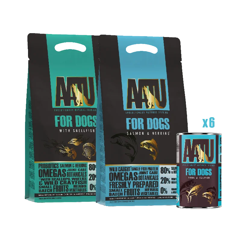 High-quality dog food with prebiotics to promote good gut health-AATU FISH SUPPER BUNDLE