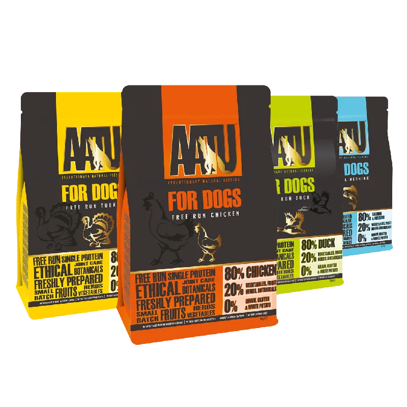 Dog food with chia seeds for added fiber and omega fatty acids-AATU Dry Dog Food Tasting Menu