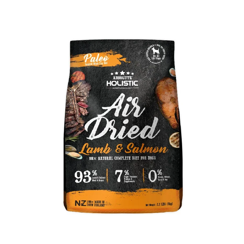 Best dog food for muscle building with a high-protein formula-Absolute Holistic Air Dried Dog Food Lamb and Salmon 1kg