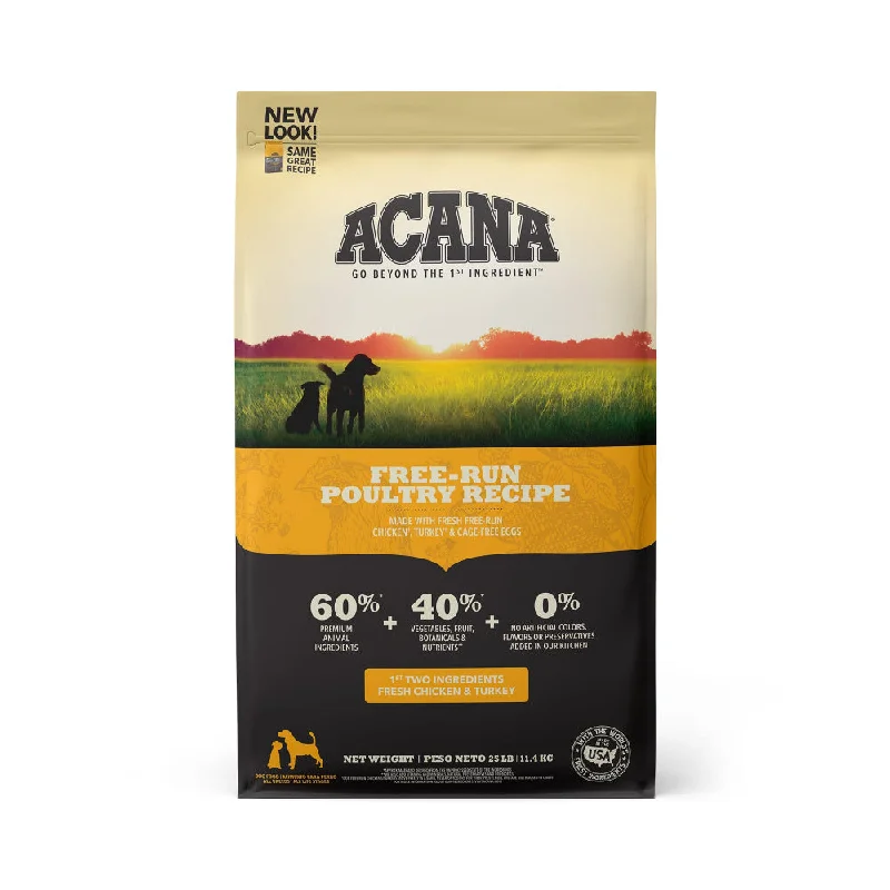 High-protein dog food with wild-caught fish for a clean protein source-ACANA Free Run Poultry Formula Grain Free Dry Dog Food