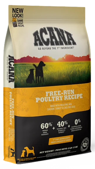 Dog food with no fillers like corn, wheat, or soy for a clean diet-ACANA Dry Food: Free-Run Poultry Recipe