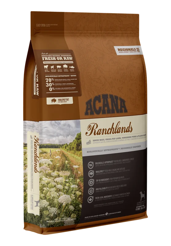 Best dog food for weight loss with high protein and low fat content-Acana Ranchlands