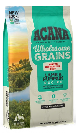 Wet dog food with real meat for a flavorful and hydrating option-ACANA Singles with Wholesome Grains: Lamb & Pumpkin