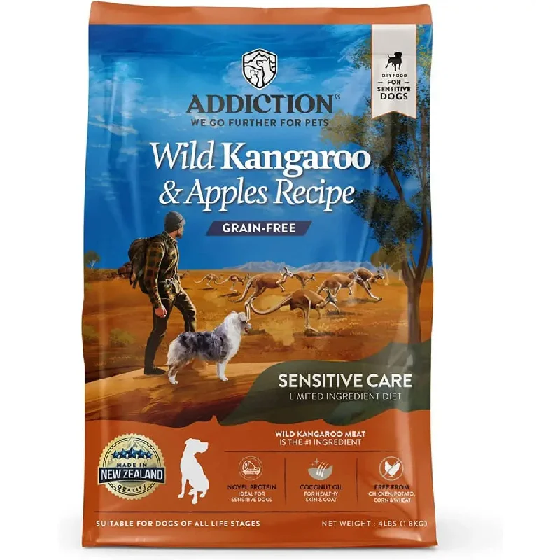 Limited ingredient dog food with venison for allergy-prone dogs-Addiction Wild Kangaroo & Apples Limited Ingredient Premium Protein Dry Dog Food