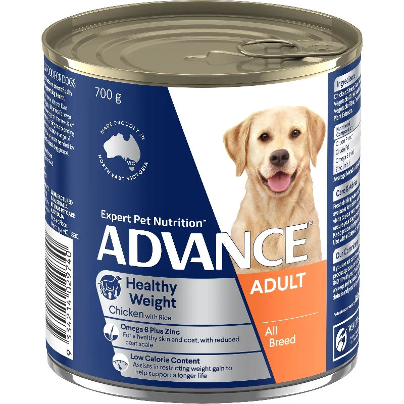 High-quality dog food with freeze-dried raw ingredients for added nutrition-Advance Chicken and Rice Weight Control Adult Dog Wet Food 700g