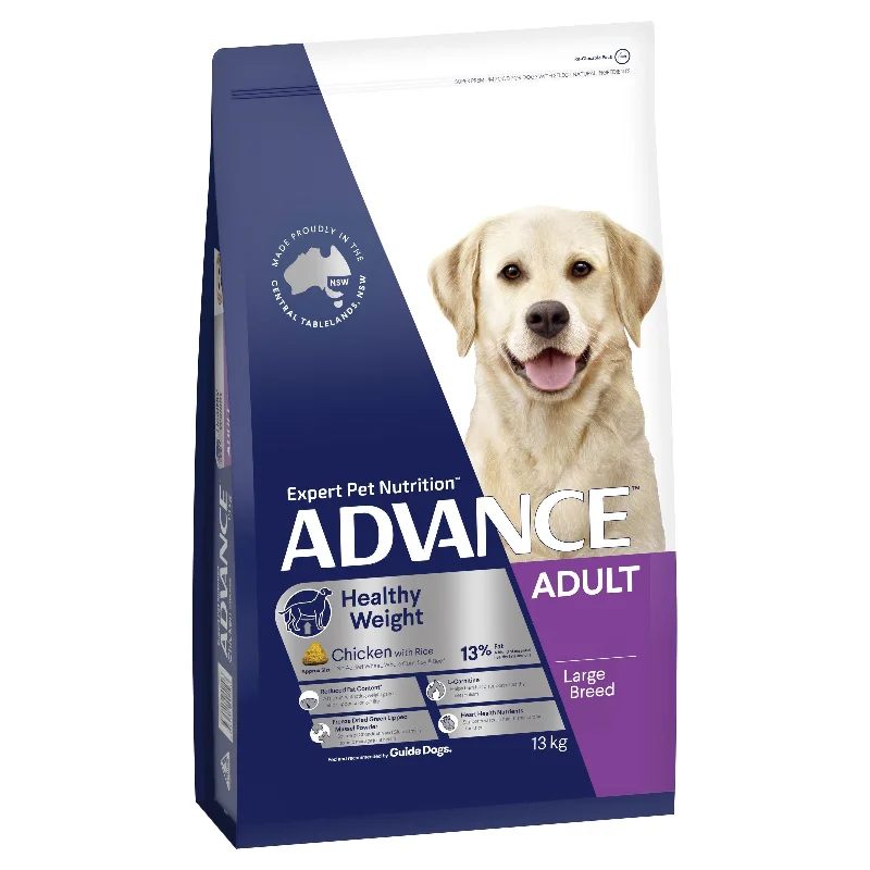 Best dog food for muscle building with a high-protein formula-Advance Chicken and Rice Healthy Weight Large Breed Adult Dog Dry Food 13kg