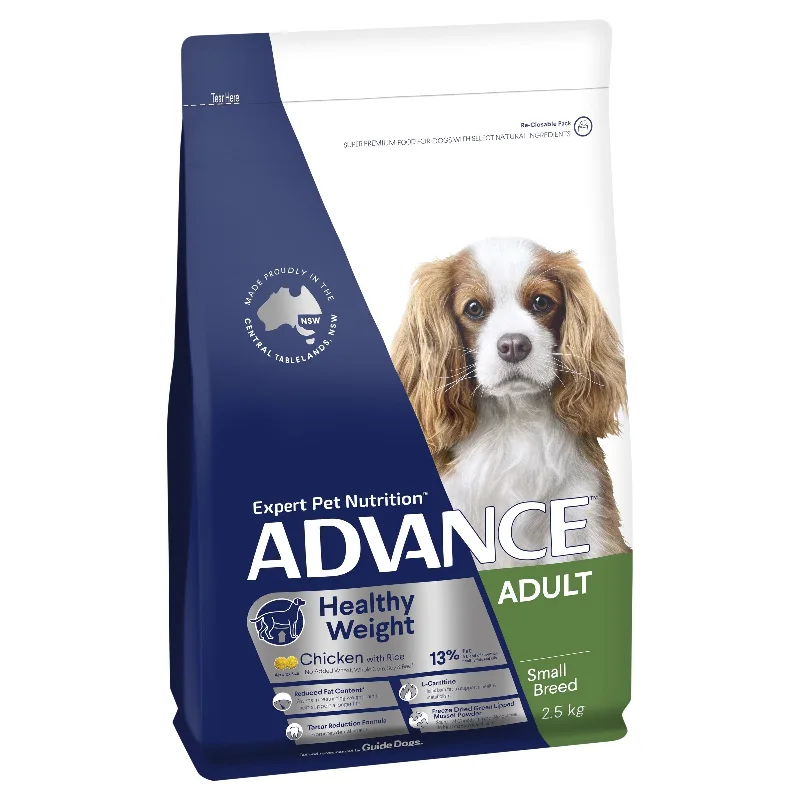 Best dog food for dogs with yeast infections with antifungal ingredients-Advance Chicken and Rice Healthy Weight Small Breed Adult Dog Dry Food 2.5kg