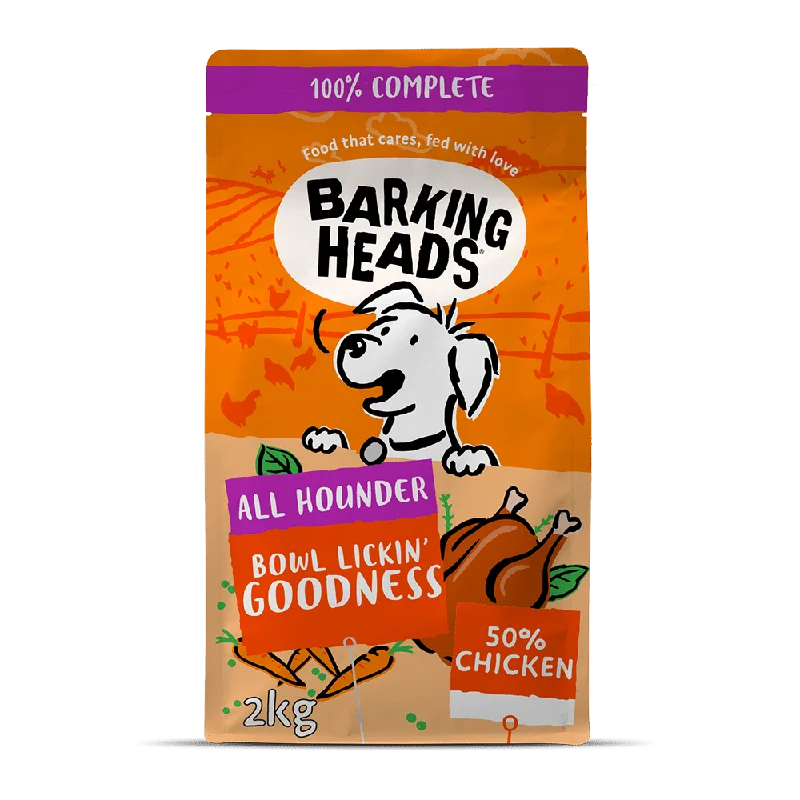 High-protein dog food with rabbit for a novel protein source for dogs-Bowl Lickin' Goodness Chicken Dry Dog Food - All Hounder