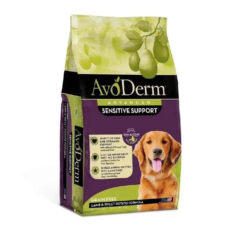 Wet dog food with lamb and rice for easy digestion and flavor-AvoDerm Grain Free LID Revolving Menu Lamb & Sweet Potato Dry Dog Food