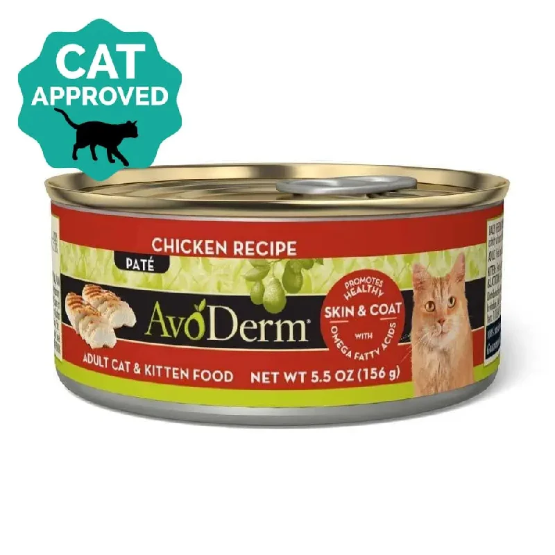 Organic dog food with USDA-certified ingredients for a healthy diet-AvoDerm Natural Chicken Formula Canned Cat Food 24ea/5.5oz