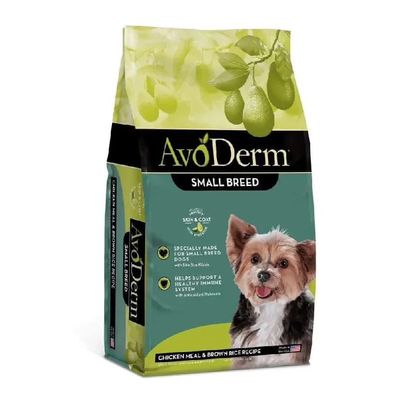 Best dog food for dogs with kidney disease with low phosphorus levels-AvoDerm Natural Chicken Meal & Brown Rice - Small Breed Dry Dog Food