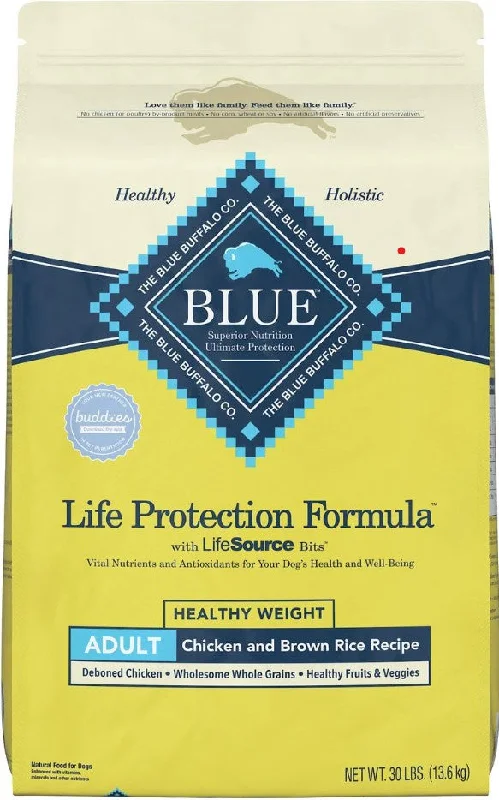 Dog food with pumpkin and carrots for improved digestion and overall health-Blue Buffalo Life Protection Healthy Weight Natural Chicken & Brown Rice Recipe Adult Dry Dog Food