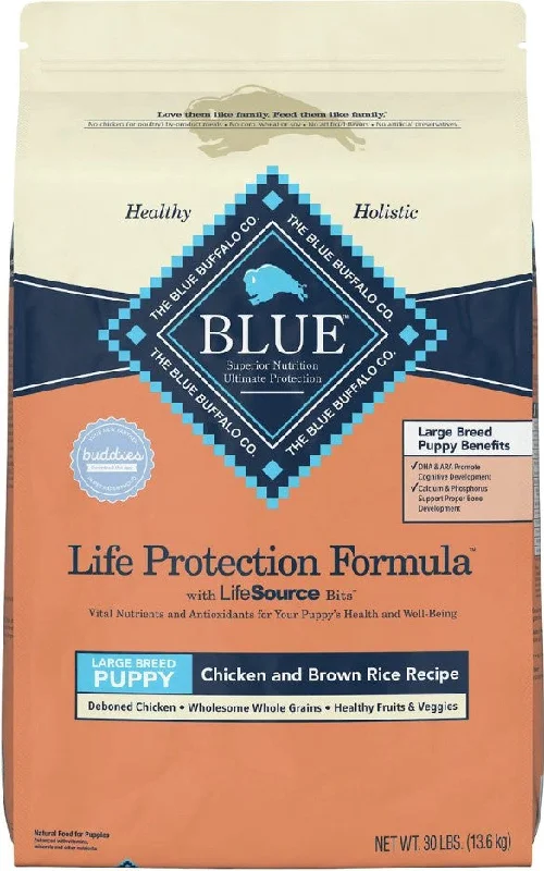 Best dog food for picky eaters with irresistible flavors and textures-Blue Buffalo Life Protection Natural Chicken & Brown Rice Recipe Large Breed Puppy Dry Dog Food