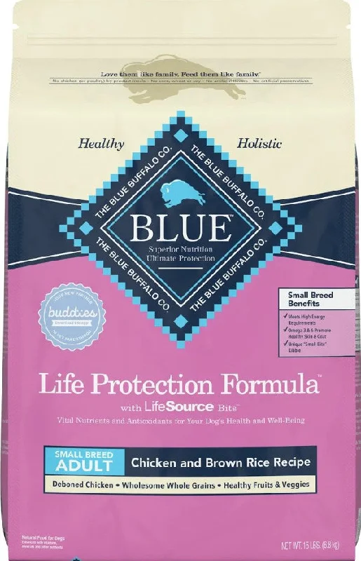 Premium dog food with no artificial preservatives for better health-Blue Buffalo Life Protection Natural Chicken & Brown Rice Recipe Small Breed Adult Dry Dog Food