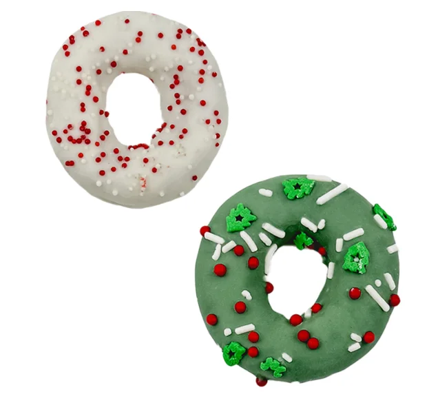 Dog food with added kelp for improved thyroid function and overall health-Bosco & Roxy's XMAS Mini Donuts