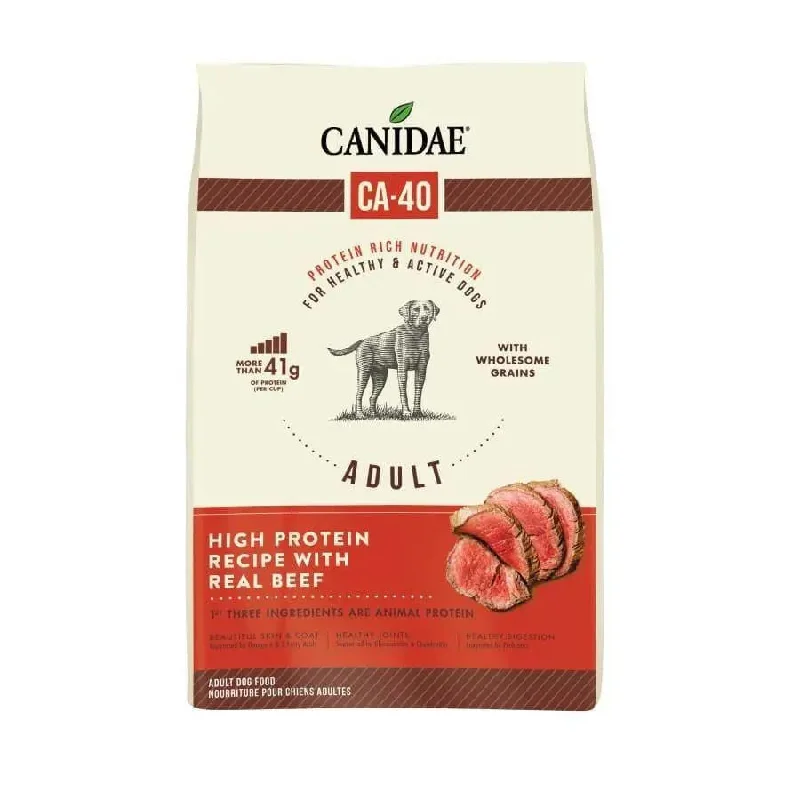 Grain-free dog food with sweet potatoes for better digestion and energy-CANIDAE CA-40 High Protein with Real Beef Recipe Dry Dog Food