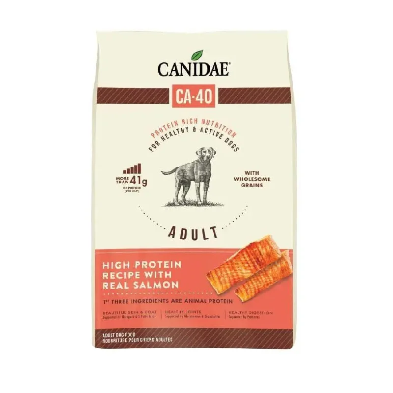 Best dog food with omega-3 and omega-6 for healthy skin and coat-CANIDAE CA-40 High Protein with Real Salmon Recipe Dry Dog Food