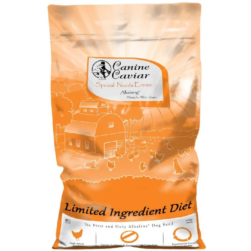 Grain-free dog food with salmon and sweet potato for sensitive dogs-Canine Caviar Special Needs Limited Ingredient Alkaline Entree Dry Dog Food