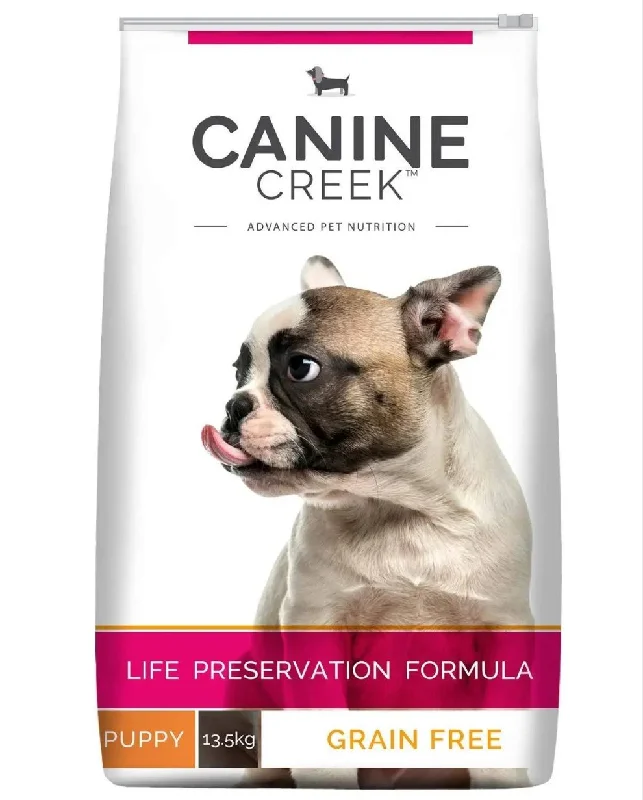 Grain-inclusive dog food with brown rice for balanced nutrition and fiber-Canine Creek Puppy Dry Dog Food, Ultra 13.5 kg