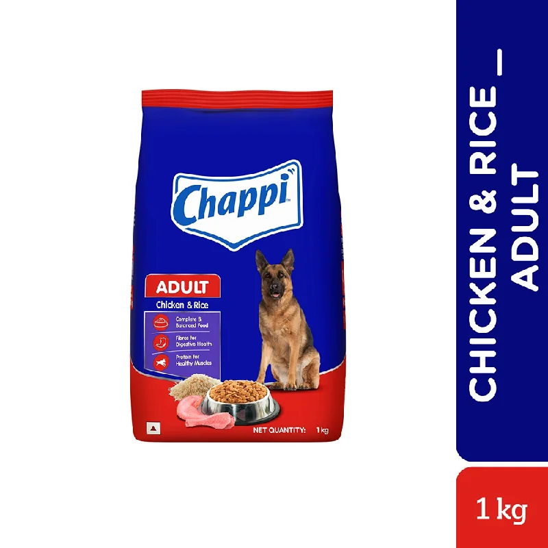 Dog food with apple cider vinegar for improved digestion and detox support-Chappi Chicken & Rice Adult Dog Dry Food