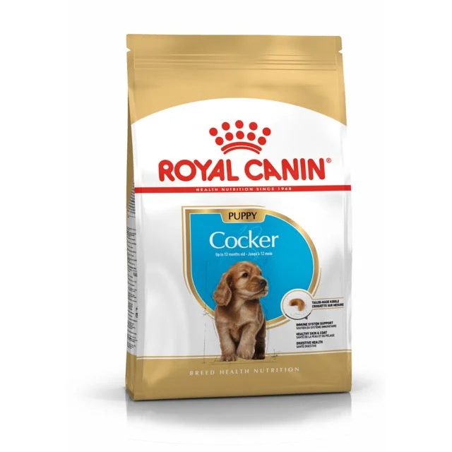 Dog food with probiotics and prebiotics for healthy digestion and gut flora-Royal Canin Cocker Spaniel Puppy