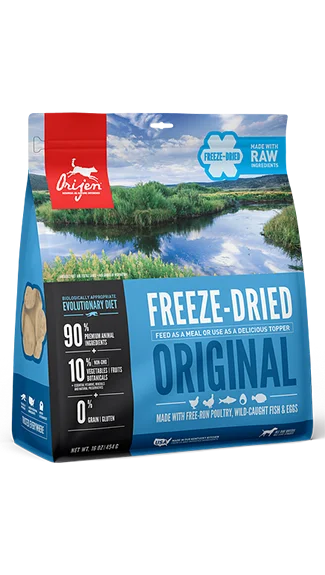 Dog food with probiotics for a healthy gut microbiome and digestion-ORIJEN Freeze-Dried Food: Original