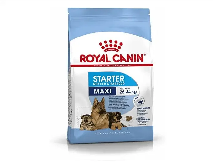 Dog food with chia seeds for added fiber and omega fatty acids-Royal Canin Maxi Starter, 4 kg