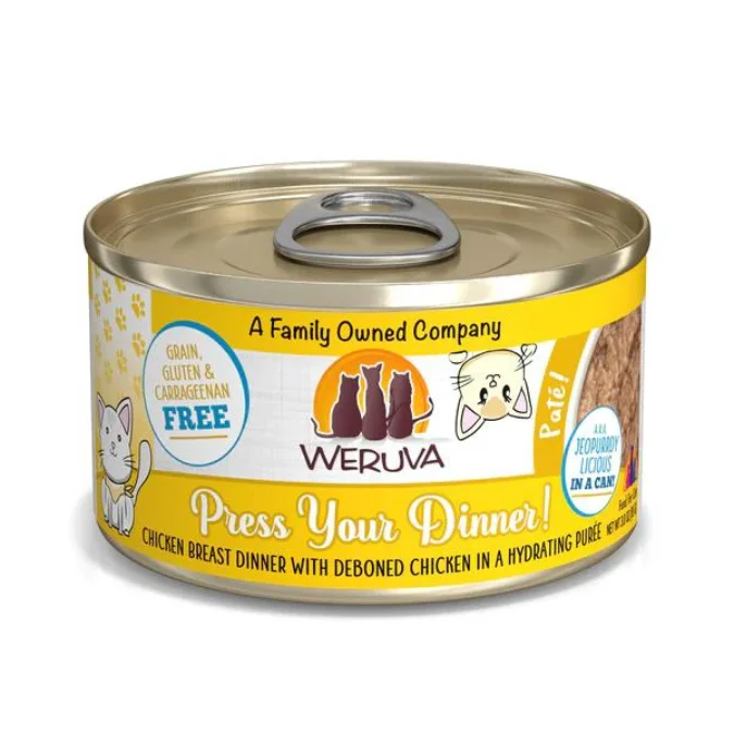 Dog food with apple cider vinegar for improved digestion and detox support-Weruva Classics Pate's Press Your Dinner Chicken Breast Dinner with Deboned Chicken Recipe in Hydrating Puree Canned Cat Food