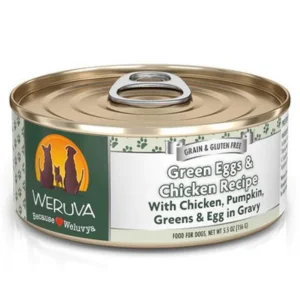 Best dog food for puppies with DHA for brain and eye development-Weruva Green Eggs & Chicken in Pea Soup Canned Dog Food