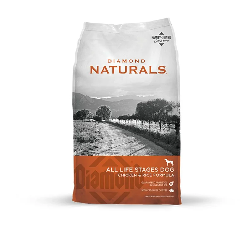 Best dog food with no artificial colors or flavors for a pure diet-Diamond Naturals Chicken & Rice Formula All Life Stages Dry Dog Food