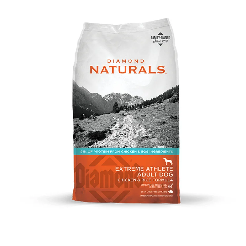 Grain-free dog food with pork for a novel protein and allergy-friendly option-Diamond Naturals Extreme Athlete Dry Dog Food