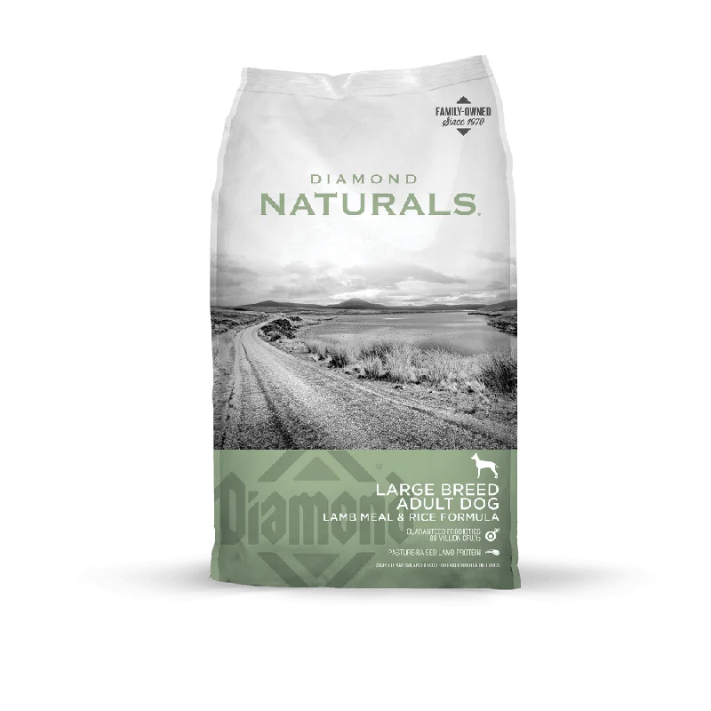 Dog food with kale and spinach for added vitamins and antioxidants-Diamond Naturals Large Breed Lamb & Rice Formula Adult Dry Dog Food