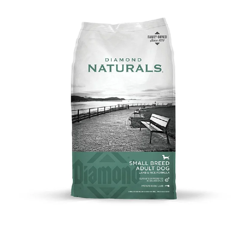 Hypoallergenic dog food with salmon for sensitive dogs and skin care-Diamond Naturals Small Breed Lamb & Rice Formula Adult Dry Dog Food