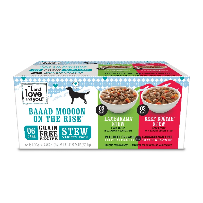 Dog food with antioxidant-rich fruits and vegetables for immune support-Dog Can Variety-Pack, Stew - Bad Mooooon On The Rise