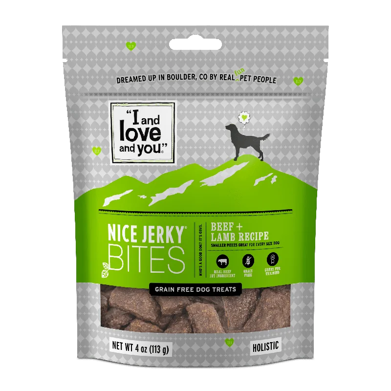 Wet dog food with real lamb and vegetables for a nutritious meal-Nice Jerky! - Beef + Lamb