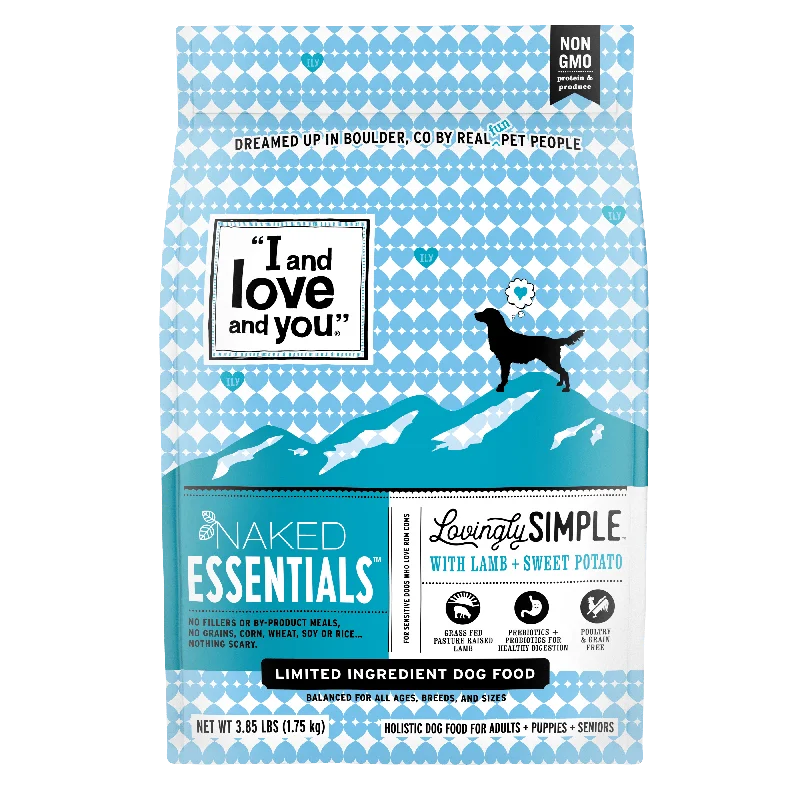 Dog food with flaxseed for healthy coat and heart support-Lovingly Simple - Lamb + Sweet Potato