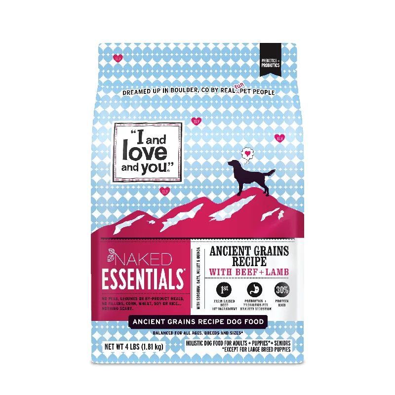 Best dog food for sensitive stomachs with easily digestible ingredients-Naked Essentials® Ancient Grains - Beef + Lamb