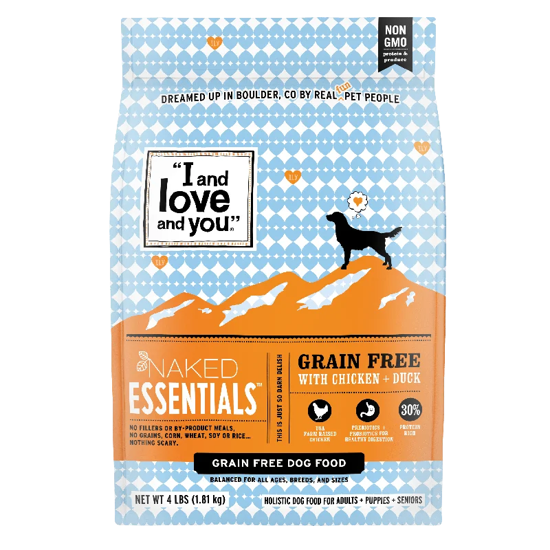 Natural dog food with grain-free ingredients for sensitive stomachs-Naked Essentials® - Chicken + Duck