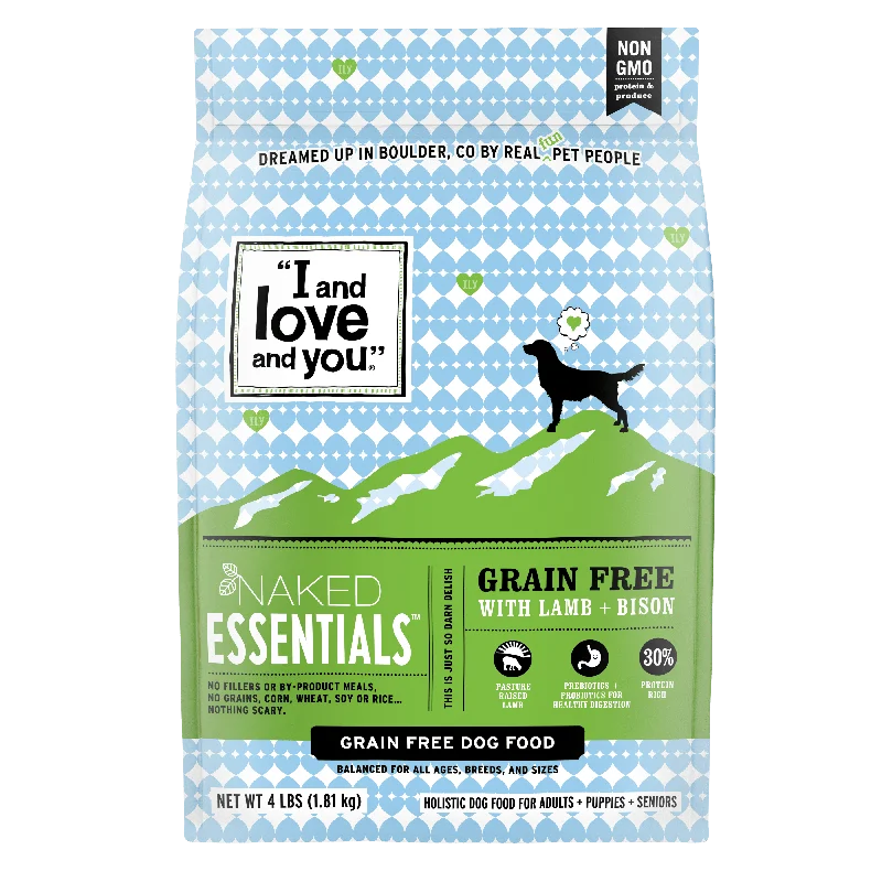 Best dog food for active dogs with endurance-boosting nutrients and energy-Naked Essentials® - Lamb + Bison