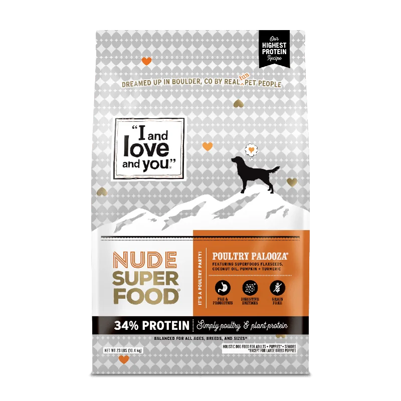 Best dog food for large breeds with joint support and balanced nutrients-Nude Super Food - Poultry Palooza